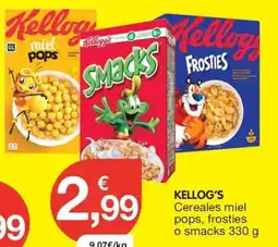CashDiplo KELLOG'S Cereales miel pops, frosties o smacks oferta
