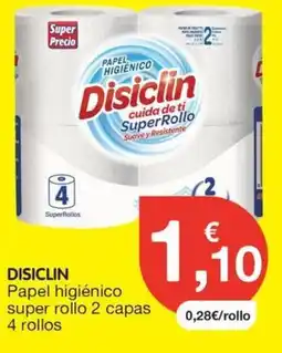 CashDiplo DISICLIN Papel higiénico super rollo 2 capas oferta