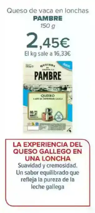 PAMBRE Queso de vaca en lonchas
