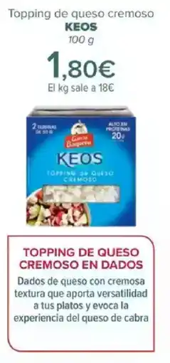 Carrefour KEOS Topping de queso cremoso oferta