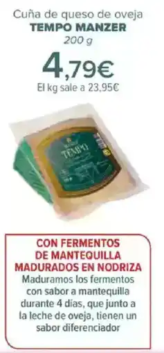 Carrefour TEMPO MANZER Cuña de queso de oveja oferta