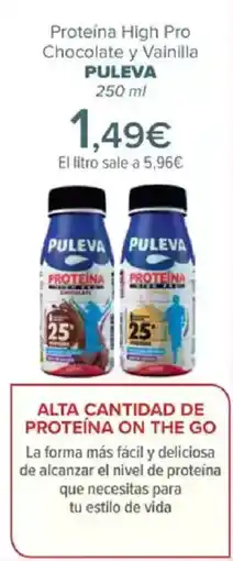 Carrefour PULEVA Proteína High Pro Chocolate y Vainilla oferta