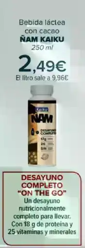 Carrefour NAM KAIKU Bebida láctea con cacao oferta