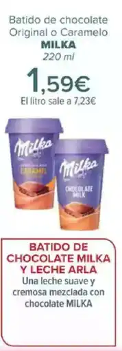 Carrefour MILKA Batido de chocolate Original o Caramelo oferta