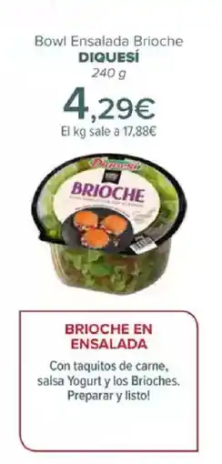Carrefour DIQUESÍ Bowl Ensalada Brioche oferta