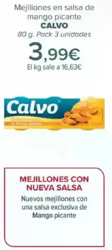 Carrefour CALVO Mejillones en salsa de mango picante oferta