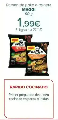 Carrefour MAGGI Ramen de pollo o ternera oferta