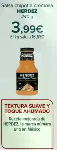 Carrefour HERDEZ Salsa chipotle cremosa oferta