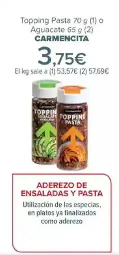 Carrefour CARMENCITA Topping Pasta o Aguacate oferta