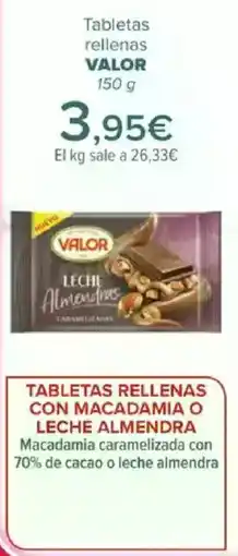 Carrefour VALOR Tabletas rellenas oferta