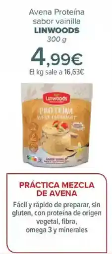 Carrefour LINWOODS Avena Proteína sabor vainilla oferta