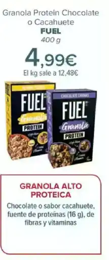 Carrefour FUEL Granola Protein Chocolate o Cacahuete oferta