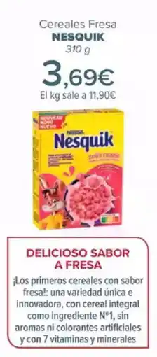 Carrefour NESQUIK Cereales Fresa oferta