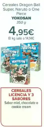 Carrefour YOKOSAN Cereales Dragon Ball Super, Naruto o One Piece oferta