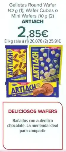 Carrefour ARTIACH Galletas Round Wafer Wafer Cubes o Mini Wafers oferta