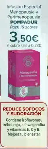 Carrefour POMPADUR Infusión Especial Menopausia y Perimenopausia oferta