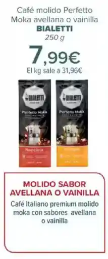 Carrefour BIALETTI Café molido Perfetto Moka avellana o vainilla oferta