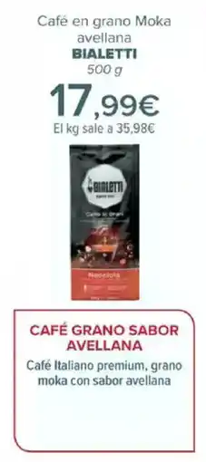 Carrefour BIALETTI Café en grano Moka avellana oferta