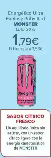 Carrefour MONSTER Energético Ultra Fantasy Ruby Red oferta