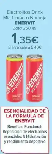 Carrefour ENERVIT Electrolitos Drink Mix Limón o Naranja oferta