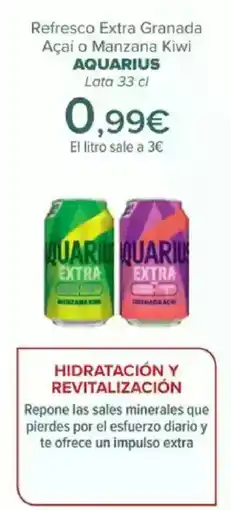 Carrefour AQUARIUS Refresco Extra Granada Açaí o Manzana Kiwi oferta