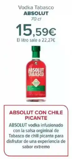 Carrefour ABSOLUT Vodka Tabasco oferta