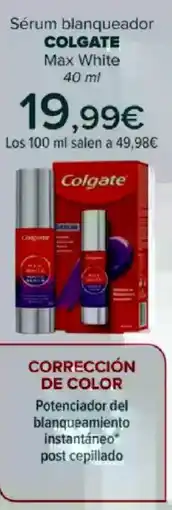Carrefour COLGATE Sérum blanqueador Max White oferta