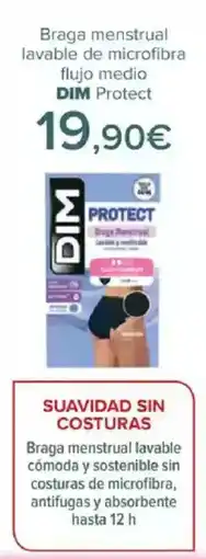 Carrefour DIM Braga menstrual lavable de microfibra flujo medio Protect oferta
