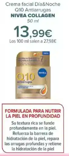 Carrefour NIVEA Collagen crema facial día&noche q10 antiarrugas oferta