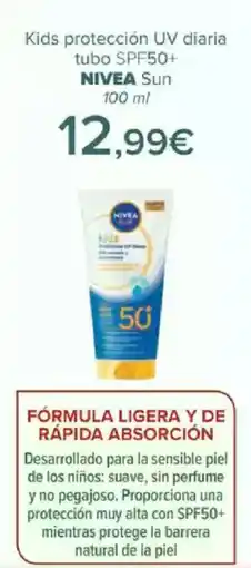 Carrefour NIVEA Kids protección UV diaria tubo SPF50+ Sun oferta
