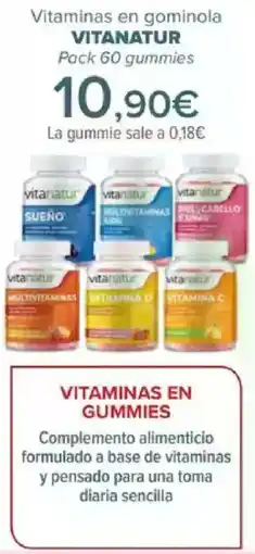 Carrefour VITANATUR Vitaminas en gominola oferta
