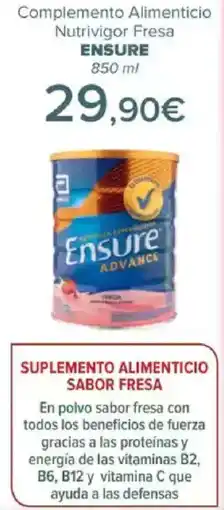 Carrefour ENSURE Complemento Alimenticio Nutrivigor Fresa oferta