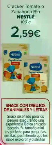 Carrefour NESTLÉ Cracker Tomate o Zanahoria Bio oferta
