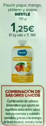 Carrefour NESTLÉ Pouch yogur, mango, plátano y avena oferta