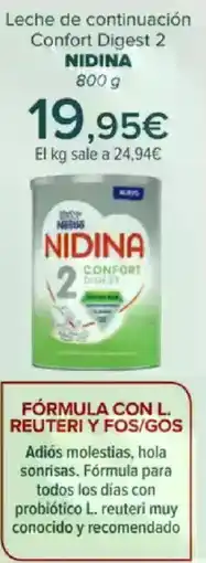 Carrefour NIDINA Leche de continuación Confort Digest 2 oferta