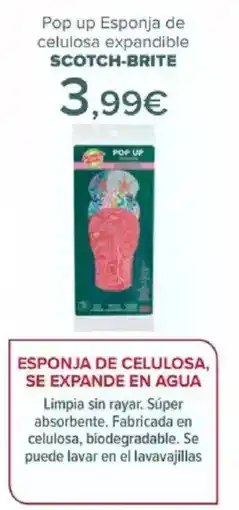 Carrefour SCOTCH-BRITE Pop up Esponja de celulosa expandible oferta