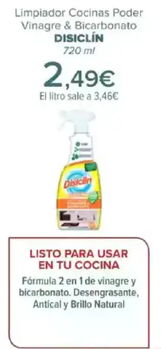 Carrefour DISICLÍN Limpiador Cocinas Poder Vinagre & Bicarbonato oferta