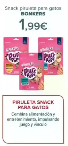 Carrefour BONKERS Snack piruleta para gatos oferta