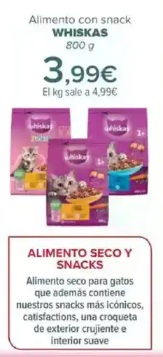 Carrefour WHISKAS Alimento con snack oferta