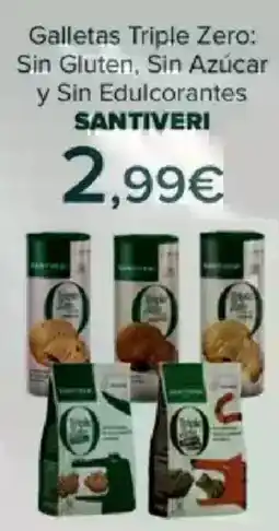 Carrefour SANTIVERI Galletas Triple Zero: Sin Gluten, Sin Azúcar y Sin Edulcorantes oferta