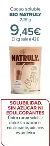 Carrefour BIO NATRULY Cacao soluble oferta