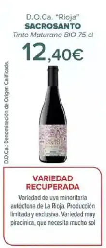 Carrefour SACROSANTO D.O.Ca. "Rioja" Tinto Maturana BIO oferta