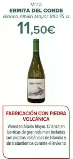Carrefour ERMITA DEL CONDE Vino Blanco Albillo Mayor BIO oferta