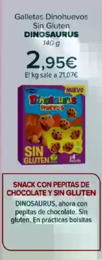 Carrefour DINOSAURUS Galletas Dinohuevos Sin Gluten oferta