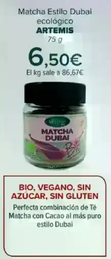 Carrefour ARTEMIS Matcha Estilo Dubai ecológico oferta