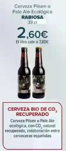 Carrefour RABIOSA Cerveza Pilsen o Pale Ale Ecológica oferta