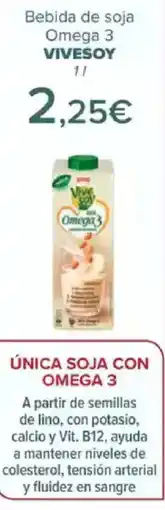 Carrefour VIVESOY Bebida de soja Omega 3 oferta