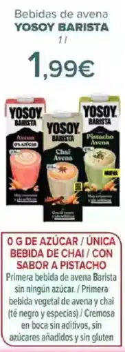 Carrefour YOSOY BARISTA Bebidas de avena oferta