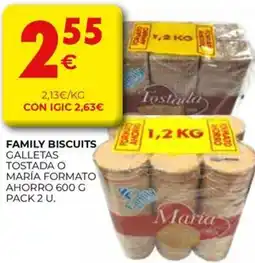 CashDiplo Family biscuits galletas tostada o maría formato oferta