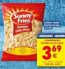 CashDiplo SUNNY FRIES Papas 10 mm oferta